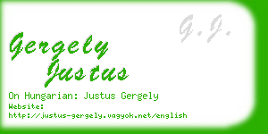 gergely justus business card